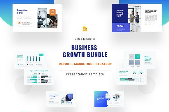 Business Growth Google Slides Bundle: Streamline Your Strategic Presentations