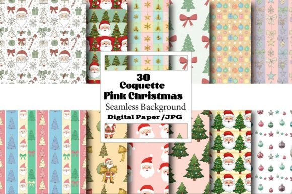 Charming Christmas Designs with Coquette Pink Pattern Paper