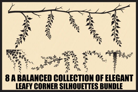 Elegant Leafy Corner Bundle: Timeless Design for Creative Projects