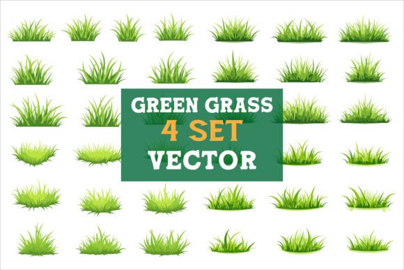Fresh Green Grass Vector Bundle