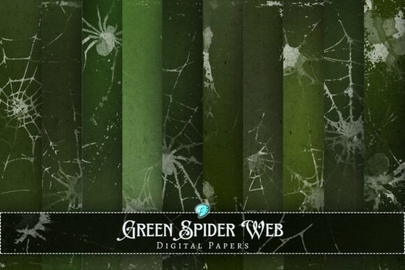 Green Spider Web Digital Papers: A Designer’s Guide to Creative Versatility