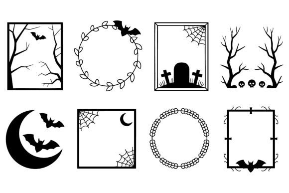 Halloween Themed Decorative Frames: Spooky Design Elements for Creative Projects