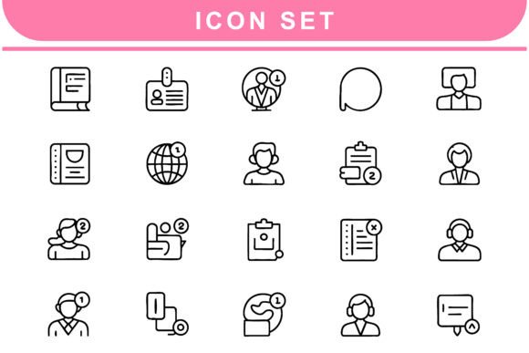 Icons Representing People and Communication: Enhancing Visual Workflow in Design and Business