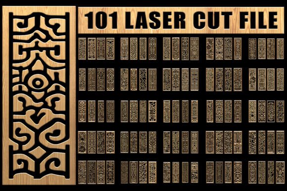 Intricate Laser Cut Design Set for Creative Projects