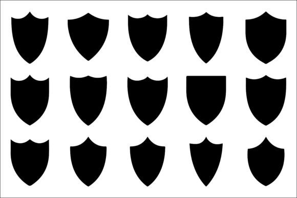Modern Shield and Badge Icon Set: A Versatile Design Resource for Security and Branding