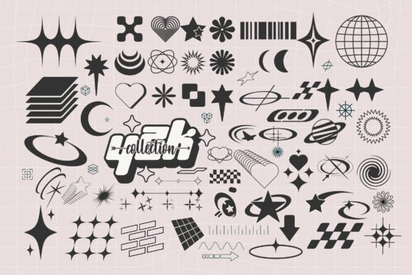 Y2K Elements Digital Sticker Pack: A Strategic Creative Resource for Modern Designers